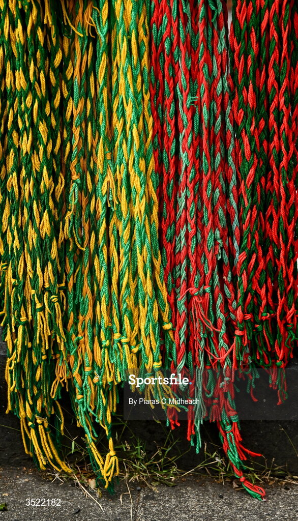 26 July 2026; Kerry and Mayo headbands before the GAA Football All-Ireland Senior Championship final match between Kerry and Mayo at Croke Park in Dublin. Photo by Piaras Ó Mídheach/Sportsfile
