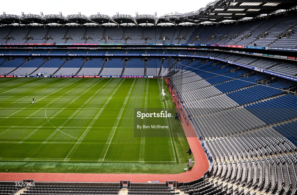 26 July 2026; A general view inside Croke Park before the GAA Football All-Ireland Senior Championship final match between Kerry and Mayo at Croke Park in Dublin. Photo by Ben McShane/Sportsfile