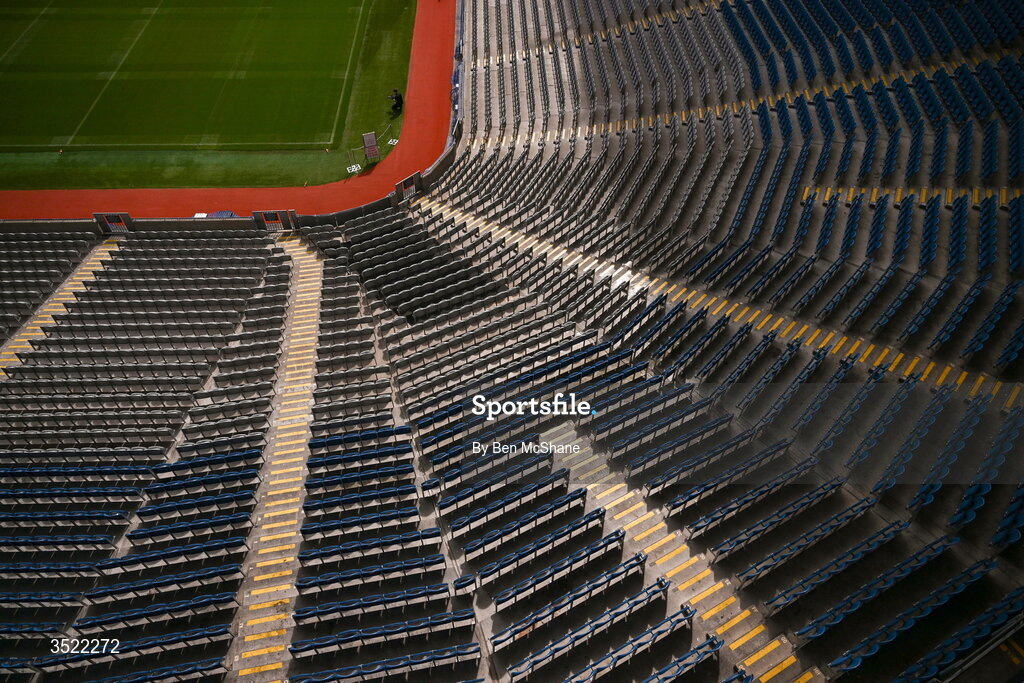 26 July 2026; A general view inside Croke Park before the GAA Football All-Ireland Senior Championship final match between Kerry and Mayo at Croke Park in Dublin. Photo by Ben McShane/Sportsfile