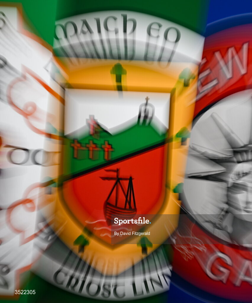 26 July 2026; A Mayo crest is seen in the tunnel area before the GAA Football All-Ireland Senior Championship final match between Kerry and Mayo at Croke Park in Dublin. Photo by David Fitzgerald/Sportsfile
