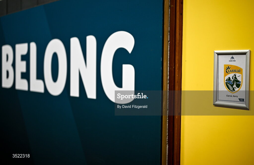 26 July 2026; The Kerry dressing room sign is seen before the GAA Football All-Ireland Senior Championship final match between Kerry and Mayo at Croke Park in Dublin. Photo by David Fitzgerald/Sportsfile