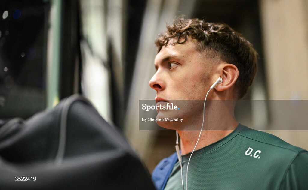 26 July 2026; David Clifford of Kerry arrives ahead of the GAA Football All-Ireland Senior Championship final match between Kerry and Mayo at Croke Park in Dublin. Photo by Stephen McCarthy/Sportsfile