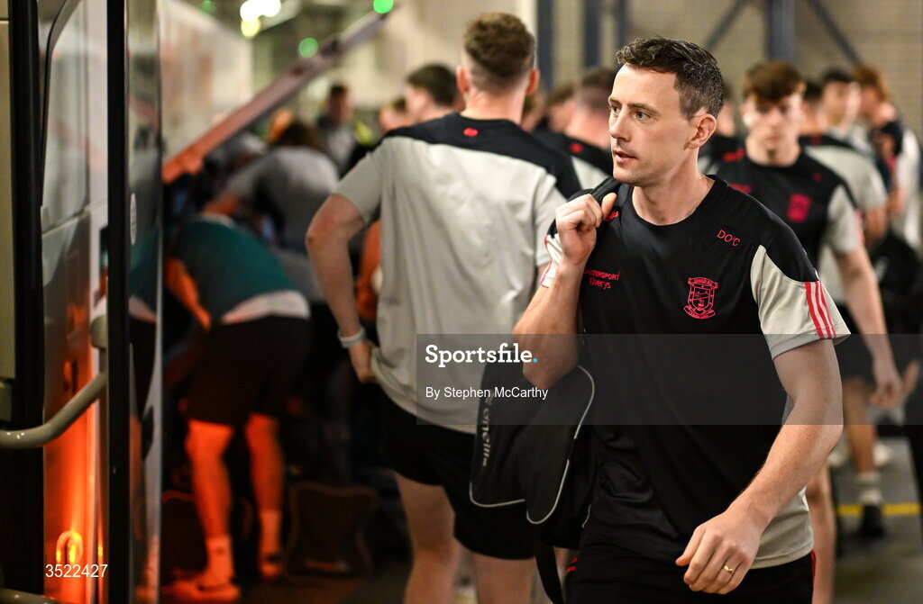 26 July 2026; Diarmuid O'Connor of Mayo arrives ahead of the GAA Football All-Ireland Senior Championship final match between Kerry and Mayo at Croke Park in Dublin. Photo by Stephen McCarthy/Sportsfile