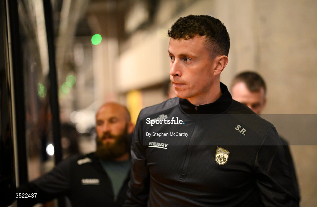 26 July 2026; Shane Ryan of Kerry arrives ahead of the GAA Football All-Ireland Senior Championship final match between Kerry and Mayo at Croke Park in Dublin. Photo by Stephen McCarthy/Sportsfile
