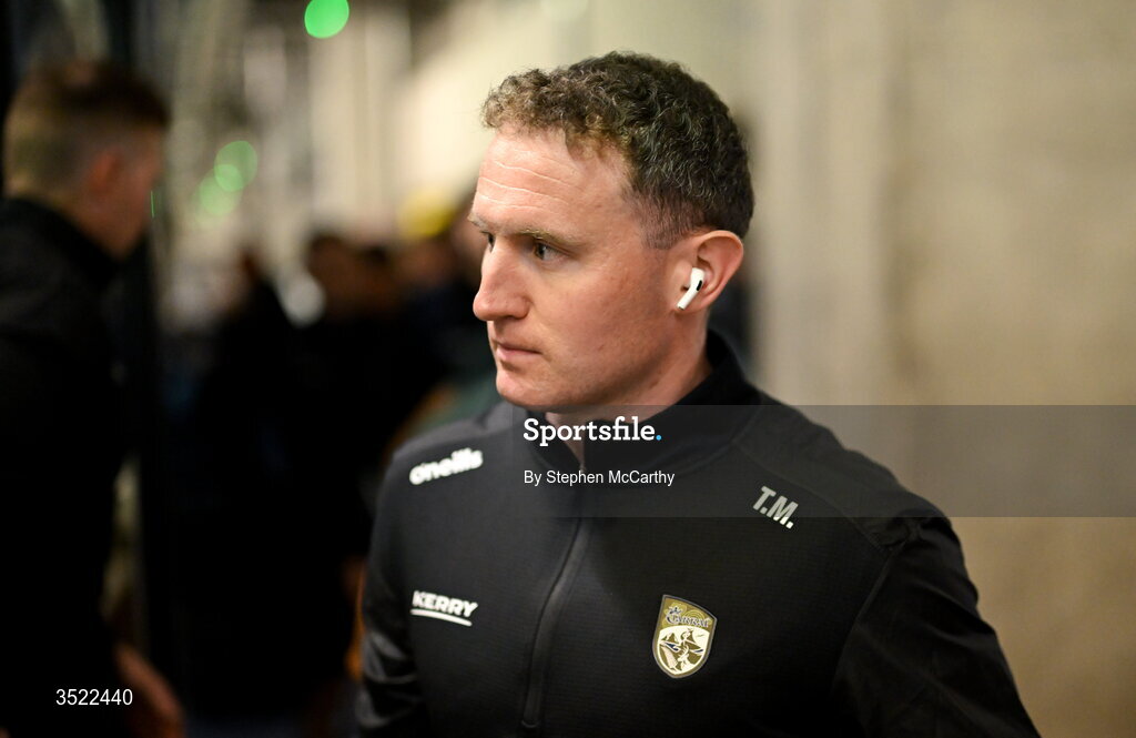 26 July 2026; Tadhg Morley of Kerry arrives ahead of the GAA Football All-Ireland Senior Championship final match between Kerry and Mayo at Croke Park in Dublin. Photo by Stephen McCarthy/Sportsfile