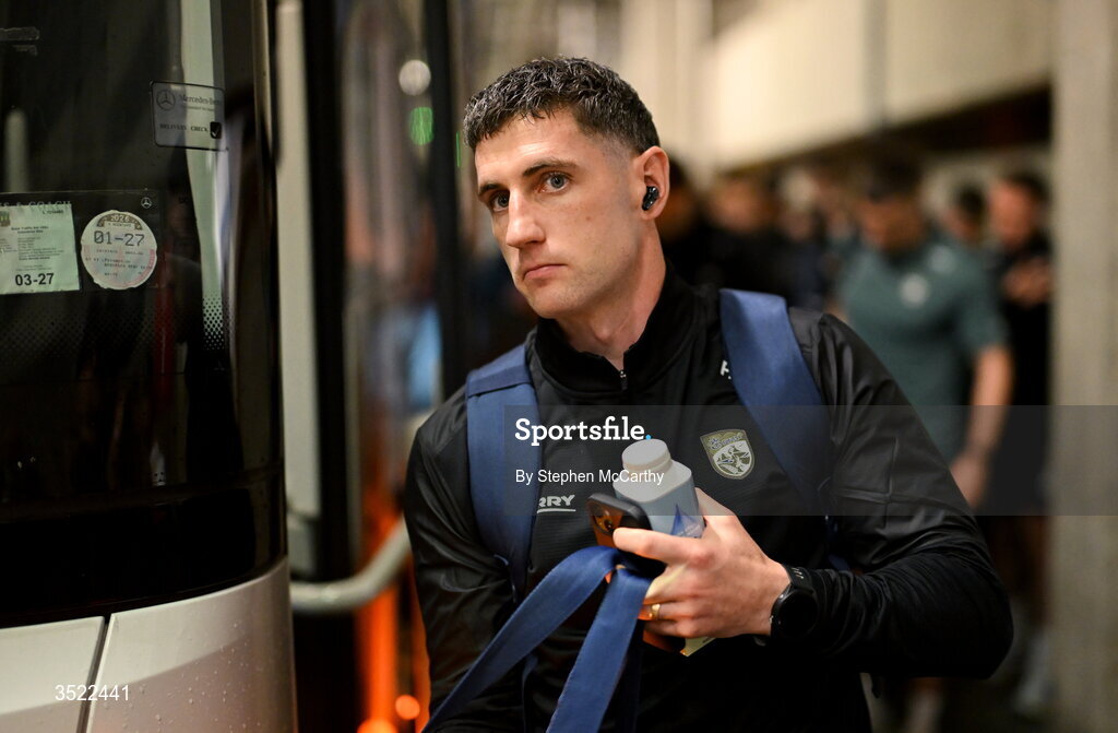 26 July 2026; Paul Geaney of Kerry arrives ahead of the GAA Football All-Ireland Senior Championship final match between Kerry and Mayo at Croke Park in Dublin. Photo by Stephen McCarthy/Sportsfile