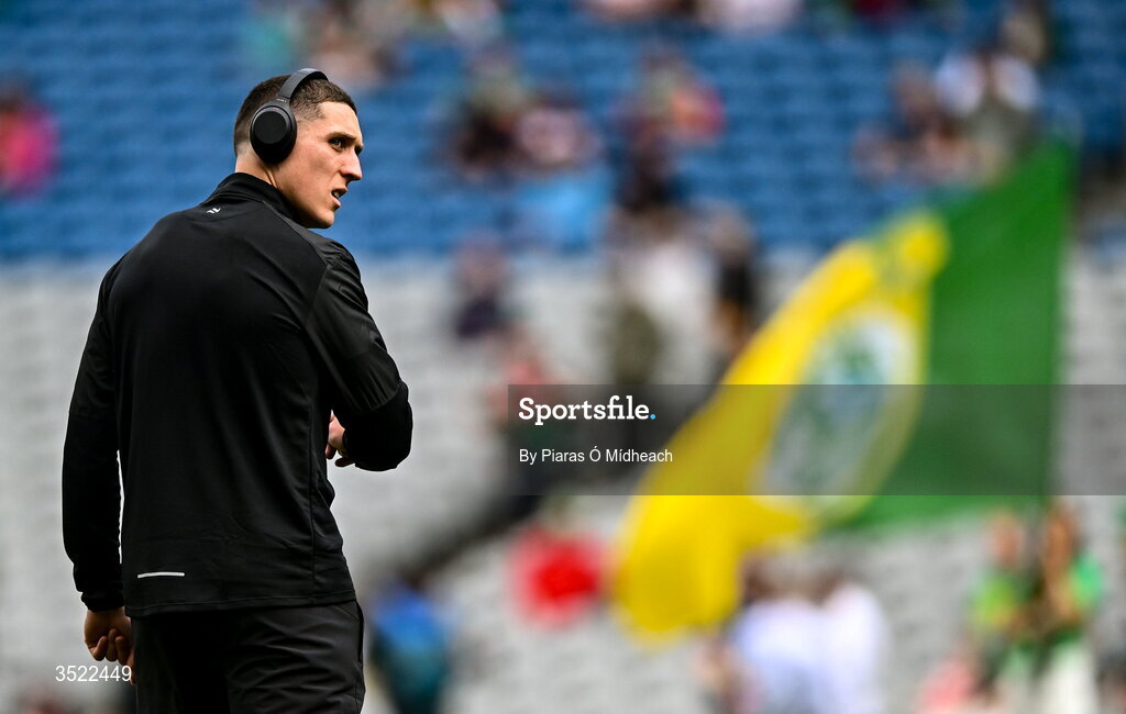 26 July 2026; Joe O'Connor of Kerry walks the pitch ahead of the GAA Football All-Ireland Senior Championship final match between Kerry and Mayo at Croke Park in Dublin. Photo by Piaras Ó Mídheach/Sportsfile