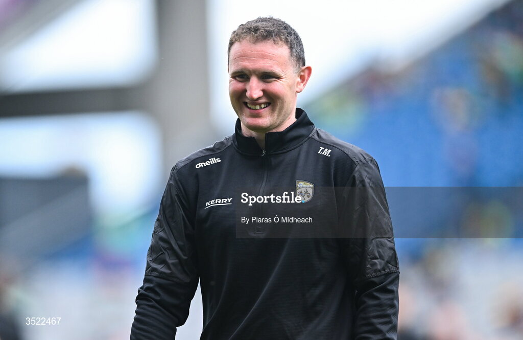 26 July 2026; Tadhg Morley of Kerry walks the pitch before the GAA Football All-Ireland Senior Championship final match between Kerry and Mayo at Croke Park in Dublin. Photo by Piaras Ó Mídheach/Sportsfile