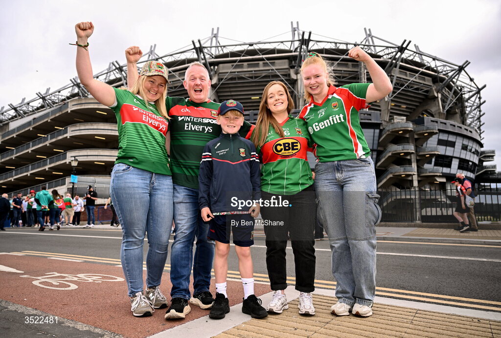 26 July 2026; Mayo supporters before the GAA Football All-Ireland Senior Championship final match between Kerry and Mayo at Croke Park in Dublin. Photo by Ben McShane/Sportsfile