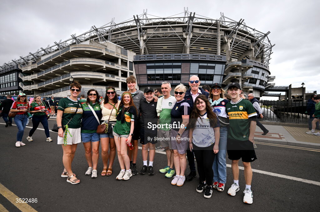 26 July 2026; Kerry supporters before the GAA Football All-Ireland Senior Championship final match between Kerry and Mayo at Croke Park in Dublin. Photo by Stephen McCarthy/Sportsfile