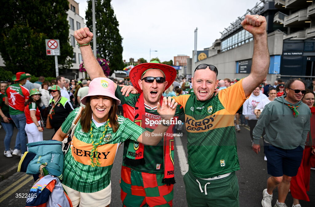 26 July 2026; Supporters before the GAA Football All-Ireland Senior Championship final match between Kerry and Mayo at Croke Park in Dublin. Photo by David Fitzgerald/Sportsfile
