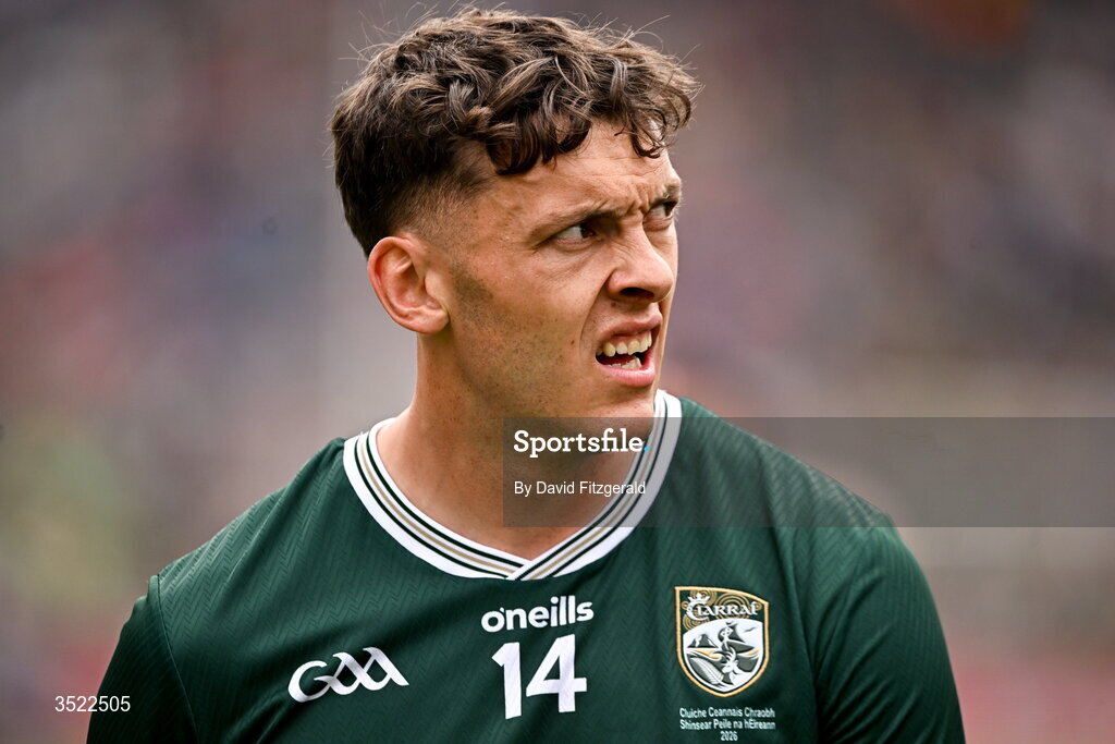 26 July 2026; David Clifford of Kerry before the GAA Football All-Ireland Senior Championship final match between Kerry and Mayo at Croke Park in Dublin. Photo by David Fitzgerald/Sportsfile