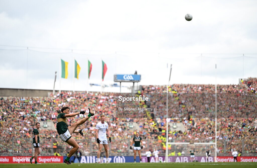 26 July 2026; David Clifford of Kerry during the GAA Football All-Ireland Senior Championship final match between Kerry and Mayo at Croke Park in Dublin. Photo by Stephen McCarthy/Sportsfile