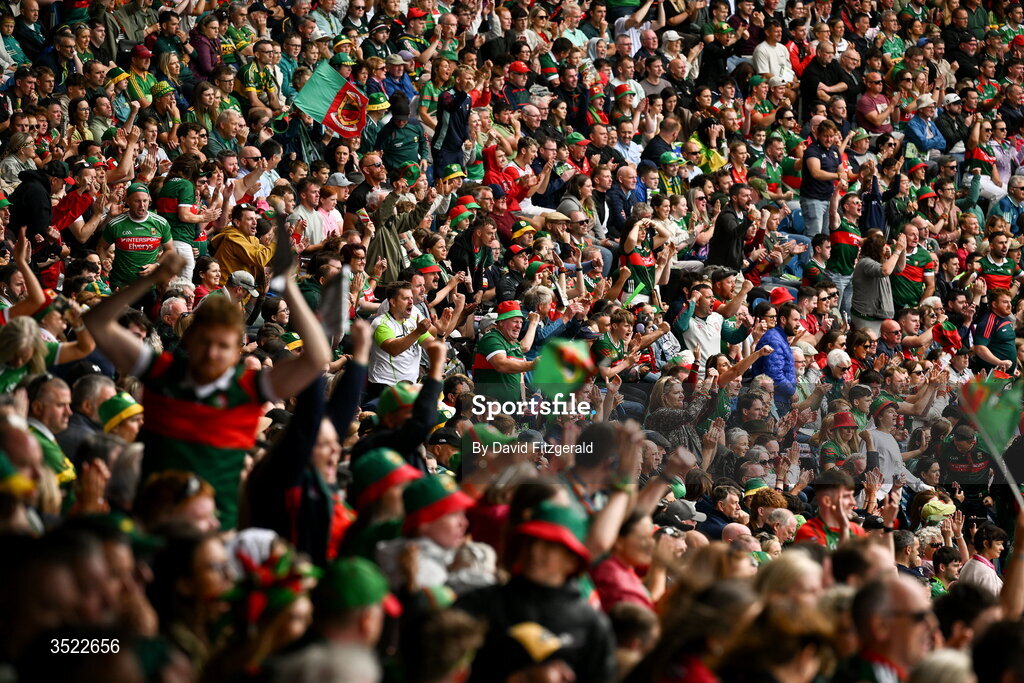 26 July 2026; Spectators during the GAA Football All-Ireland Senior Championship final match between Kerry and Mayo at Croke Park in Dublin. Photo by David Fitzgerald/Sportsfile