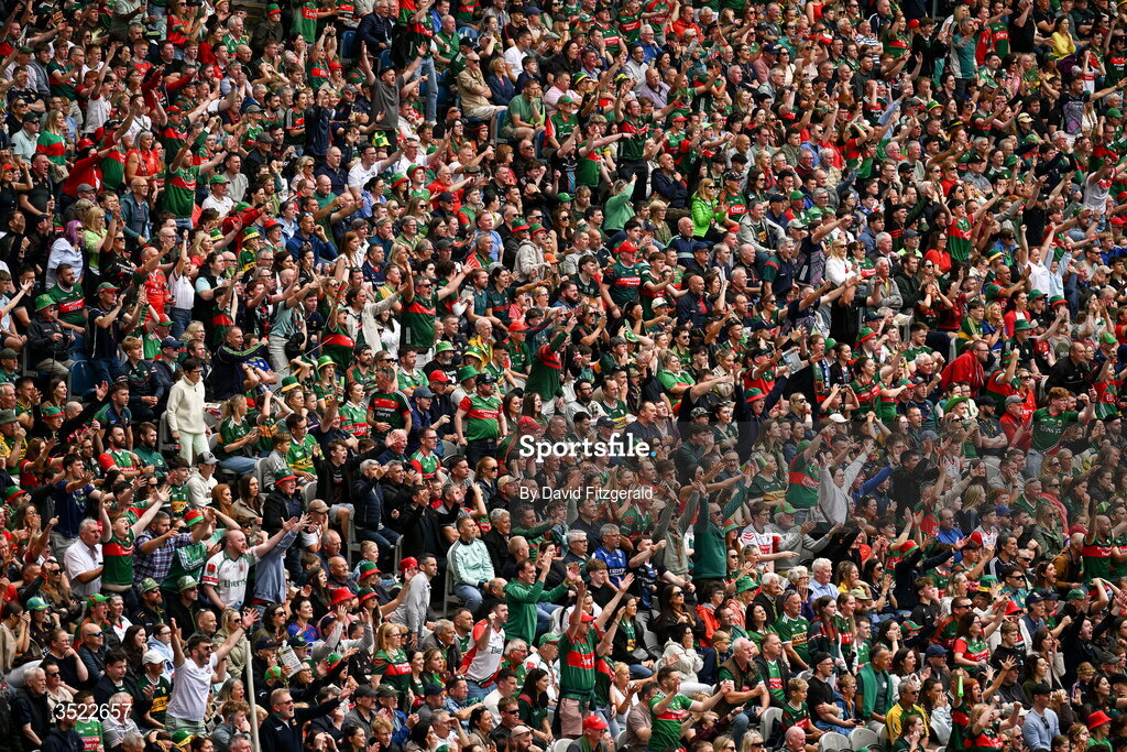 26 July 2026; Spectators during the GAA Football All-Ireland Senior Championship final match between Kerry and Mayo at Croke Park in Dublin. Photo by David Fitzgerald/Sportsfile