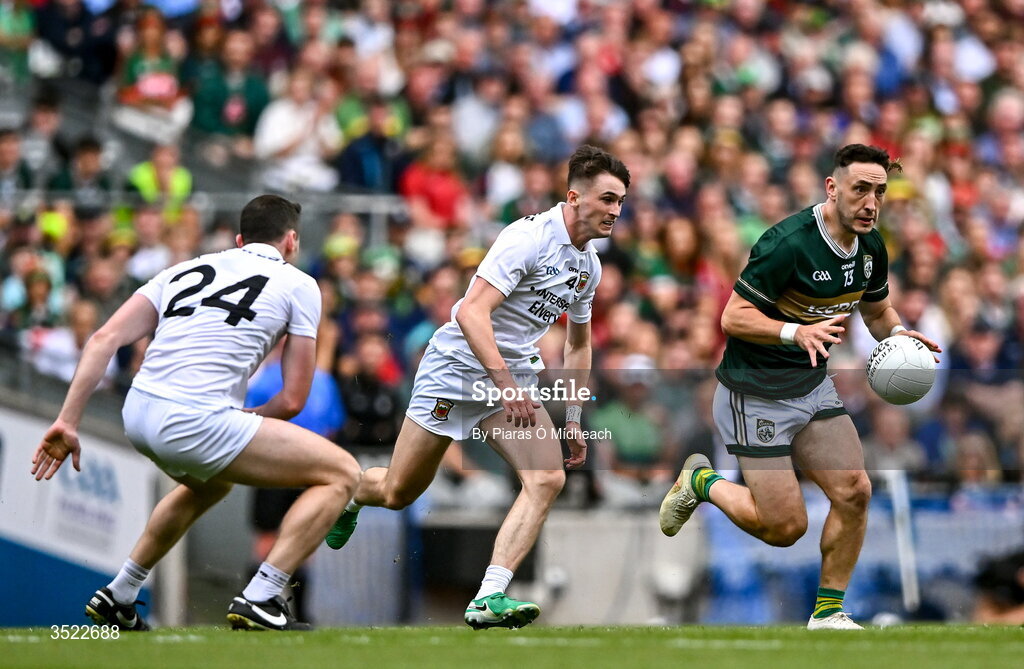 26 July 2026; Paudie Clifford of Kerry during the GAA Football All-Ireland Senior Championship final match between Kerry and Mayo at Croke Park in Dublin. Photo by Piaras Ó Mídheach/Sportsfile