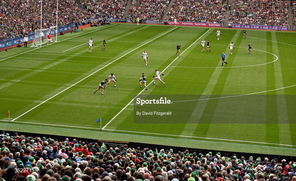 26 July 2026; A general view of action during the GAA Football All-Ireland Senior Championship final match between Kerry and Mayo at Croke Park in Dublin. Photo by David Fitzgerald/Sportsfile