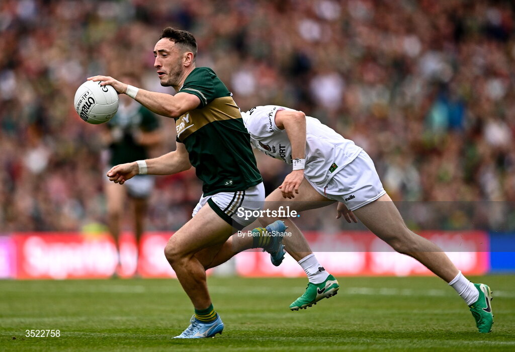26 July 2026; Paudie Clifford of Kerry during the GAA Football All-Ireland Senior Championship final match between Kerry and Mayo at Croke Park in Dublin. Photo by Ben McShane/Sportsfile