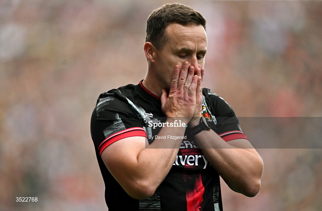 26 July 2026; Mayo manager Andy Moran during the GAA Football All-Ireland Senior Championship final match between Kerry and Mayo at Croke Park in Dublin. Photo by David Fitzgerald/Sportsfile