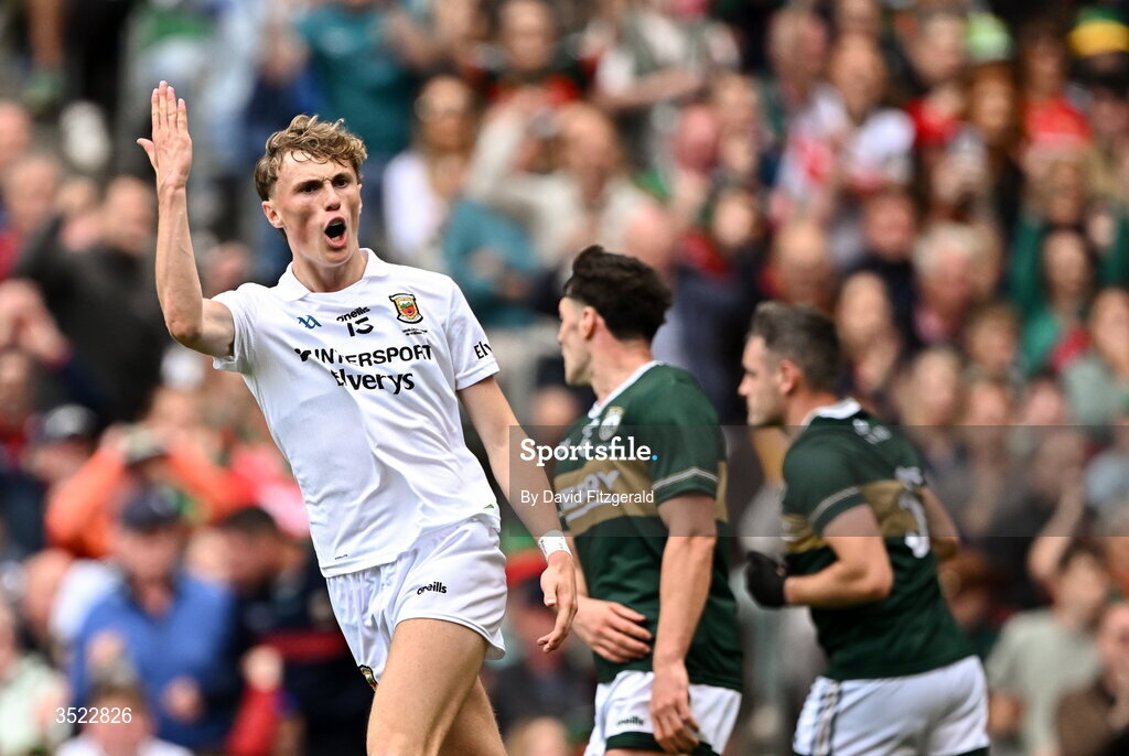 26 July 2026; Kobe McDonald during the GAA Football All-Ireland Senior Championship final match between Kerry and Mayo at Croke Park in Dublin. Photo by David Fitzgerald/Sportsfile
