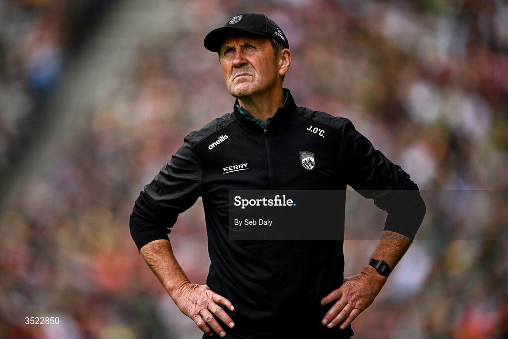 26 July 2026; Kerry manager Jack O'Connor during the GAA Football All-Ireland Senior Championship final match between Kerry and Mayo at Croke Park in Dublin. Photo by Seb Daly/Sportsfile