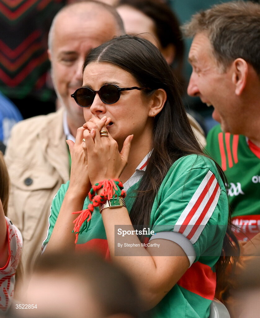 26 July 2026; Mayo supporters during the GAA Football All-Ireland Senior Championship final match between Kerry and Mayo at Croke Park in Dublin. Photo by Stephen McCarthy/Sportsfile