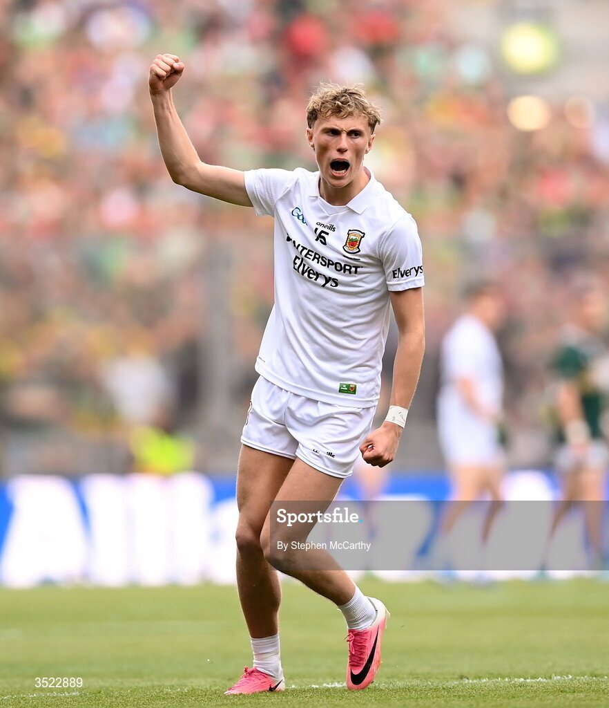 26 July 2026; Kobe McDonald of Mayo during the GAA Football All-Ireland Senior Championship final match between Kerry and Mayo at Croke Park in Dublin. Photo by Stephen McCarthy/Sportsfile