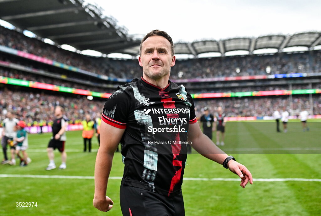 26 July 2026; Mayo manager Andy Moran after the GAA Football All-Ireland Senior Championship final match between Kerry and Mayo at Croke Park in Dublin. Photo by Piaras Ó Mídheach/Sportsfile
