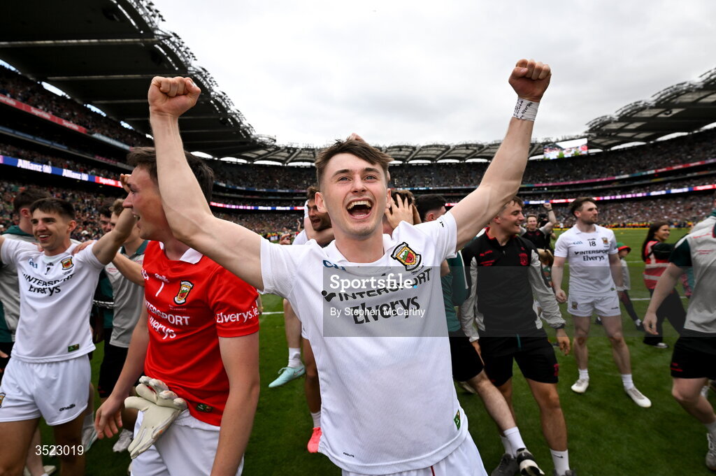 26 July 2026; Eoin McGreal of Mayo after the GAA Football All-Ireland Senior Championship final match between Kerry and Mayo at Croke Park in Dublin. Photo by Stephen McCarthy/Sportsfile