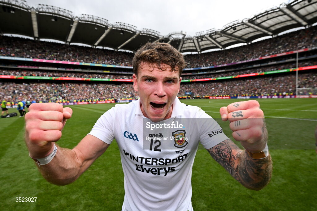 26 July 2026; Jordan Flynn of Mayo after the GAA Football All-Ireland Senior Championship final match between Kerry and Mayo at Croke Park in Dublin. Photo by Stephen McCarthy/Sportsfile
