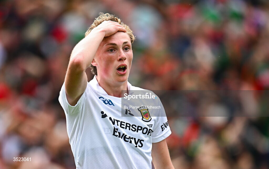 26 July 2026; Kobe McDonald of Mayo after the GAA Football All-Ireland Senior Championship final match between Kerry and Mayo at Croke Park in Dublin. Photo by Piaras Ó Mídheach/Sportsfile