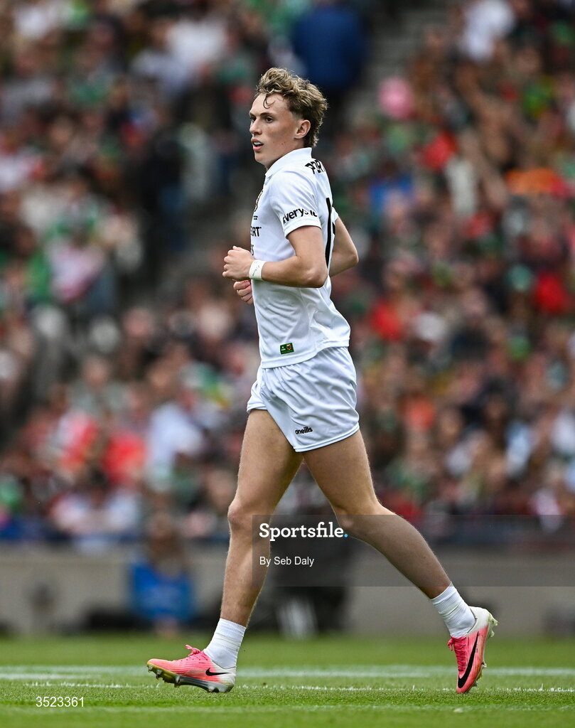 26 July 2026; Kobe McDonald of Mayo during the GAA Football All-Ireland Senior Championship final match between Kerry and Mayo at Croke Park in Dublin. Photo by Seb Daly/Sportsfile
