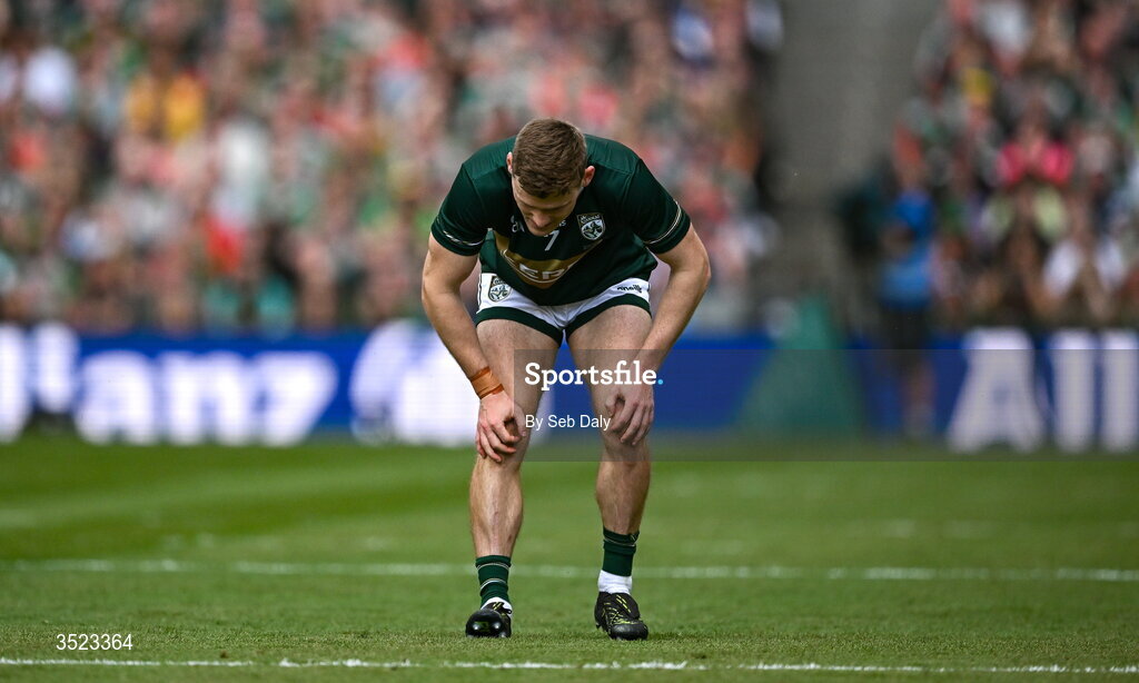 26 July 2026; Gavin White of Kerry during the GAA Football All-Ireland Senior Championship final match between Kerry and Mayo at Croke Park in Dublin. Photo by Seb Daly/Sportsfile