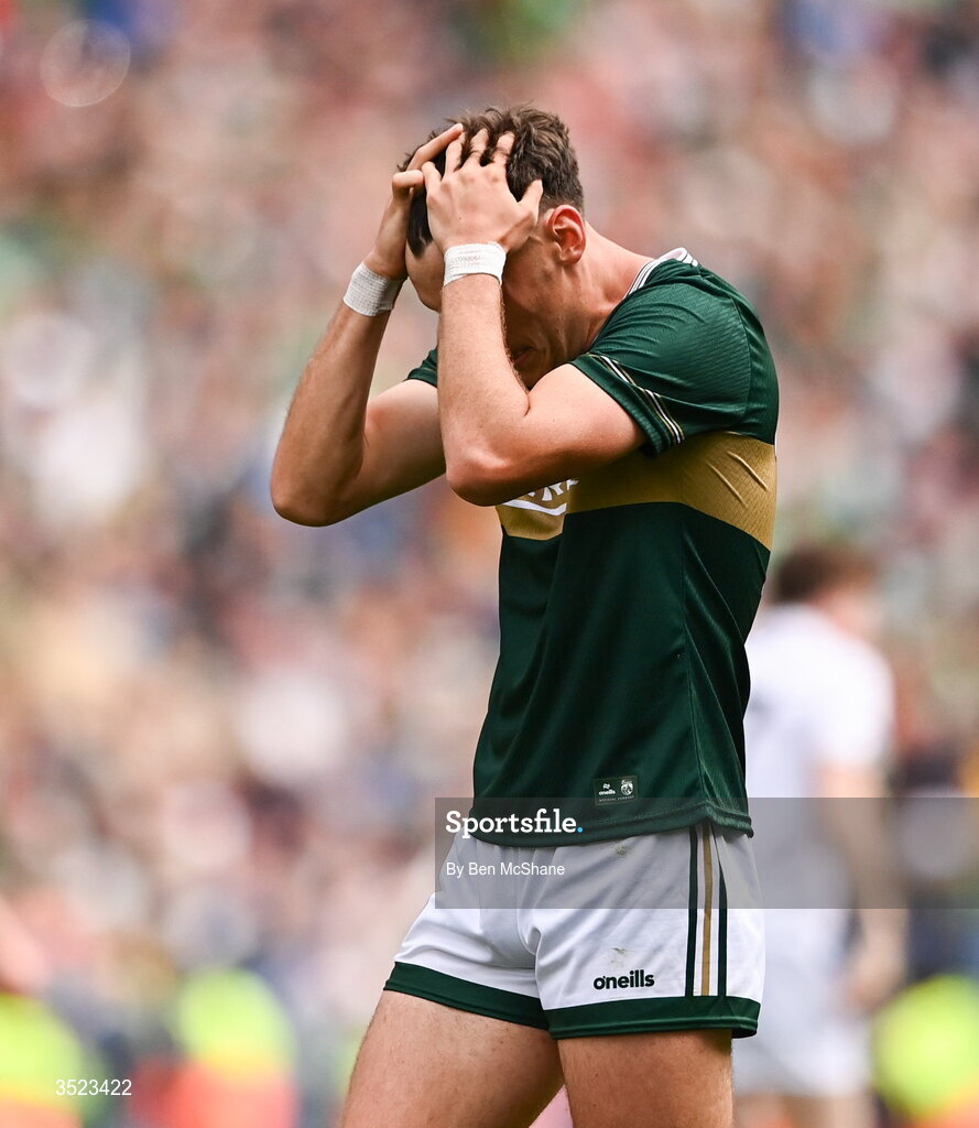 26 July 2026; David Clifford of Kerry after the GAA Football All-Ireland Senior Championship final match between Kerry and Mayo at Croke Park in Dublin. Photo by Ben McShane/Sportsfile