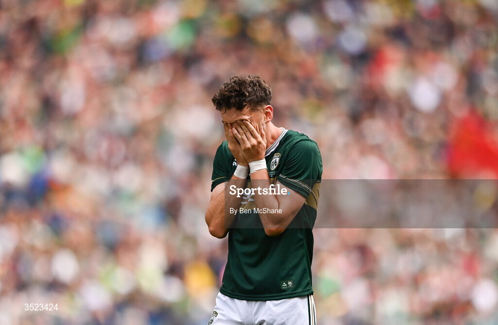 26 July 2026; David Clifford of Kerry after the GAA Football All-Ireland Senior Championship final match between Kerry and Mayo at Croke Park in Dublin. Photo by Ben McShane/Sportsfile