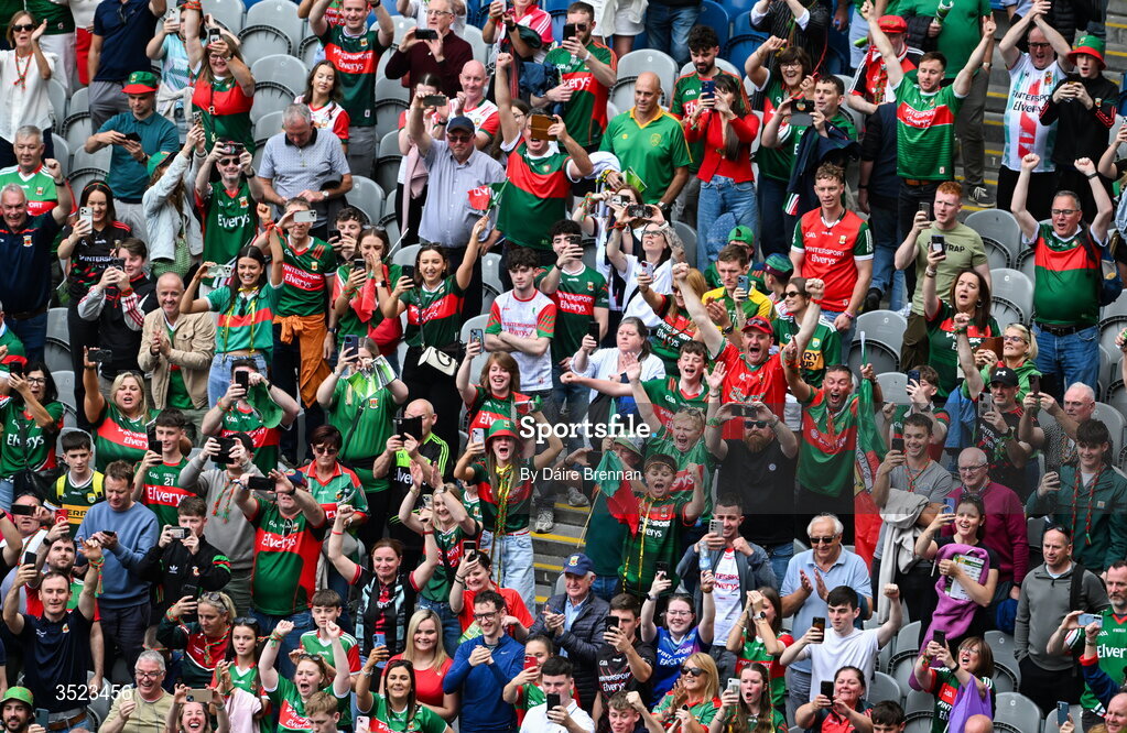26 July 2026; Mayo supporters celebrate after the GAA Football All-Ireland Senior Championship final match between Kerry and Mayo at Croke Park in Dublin. Photo by Dáire Brennan/Sportsfile Photo by Daire Brennan/Sportsfile