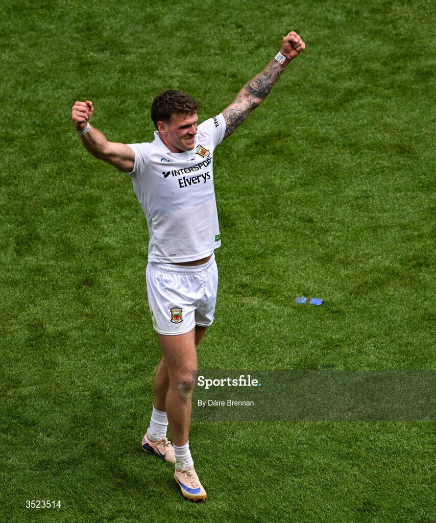26 July 2026; Jordan Flynn of Mayo after the GAA Football All-Ireland Senior Championship final match between Kerry and Mayo at Croke Park in Dublin. Photo by Dáire Brennan/Sportsfile