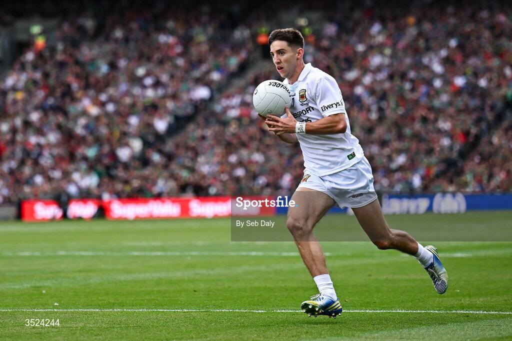 26 July 2026; Enda Hession of Mayo during the GAA Football All-Ireland Senior Championship final match between Kerry and Mayo at Croke Park in Dublin. Photo by Seb Daly/Sportsfile