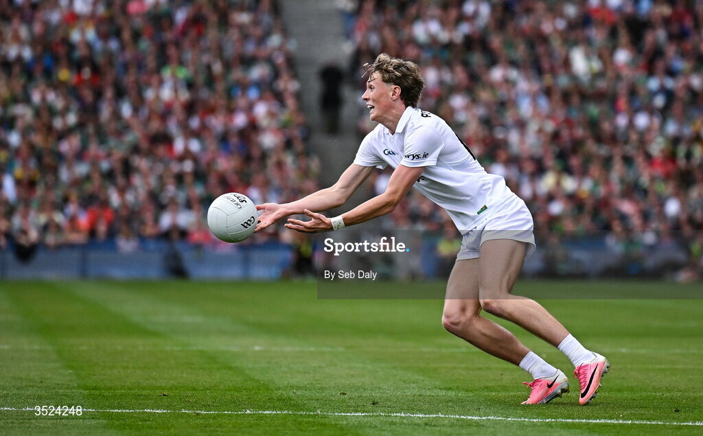 26 July 2026; Kobe McDonald of Mayo during the GAA Football All-Ireland Senior Championship final match between Kerry and Mayo at Croke Park in Dublin. Photo by Seb Daly/Sportsfile