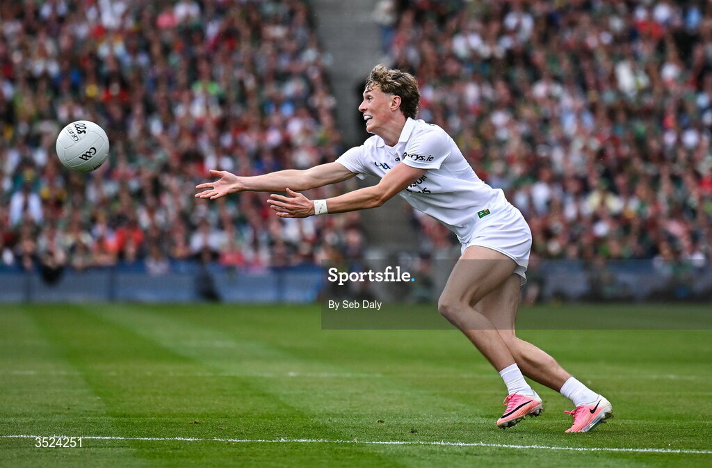 26 July 2026; Kobe McDonald of Mayo during the GAA Football All-Ireland Senior Championship final match between Kerry and Mayo at Croke Park in Dublin. Photo by Seb Daly/Sportsfile