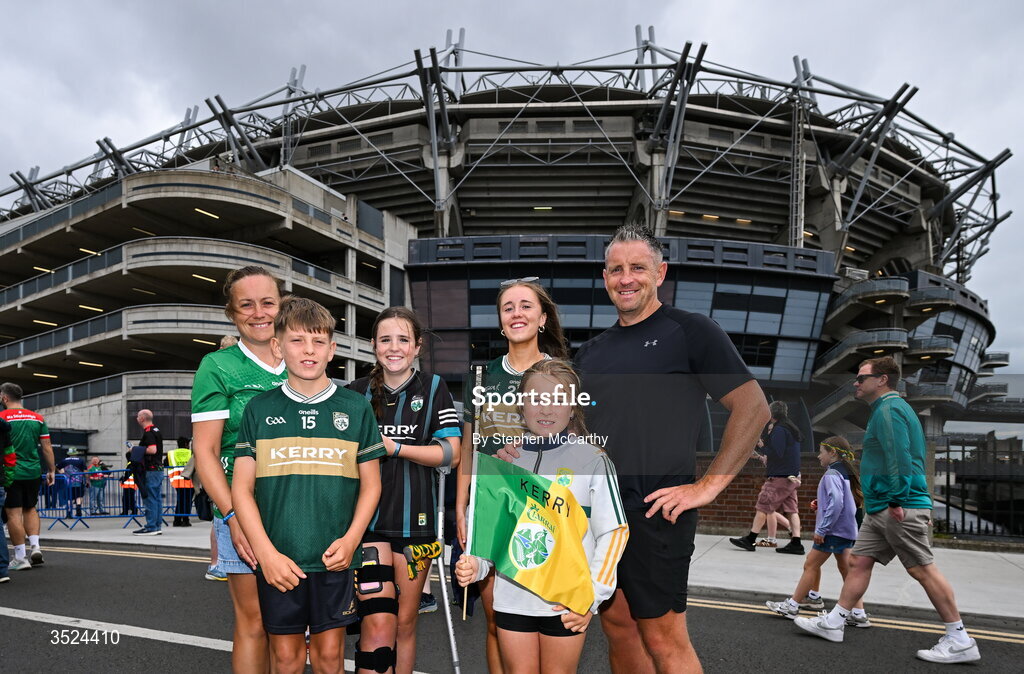 26 July 2026; Kerry supporters before the GAA Football All-Ireland Senior Championship final match between Kerry and Mayo at Croke Park in Dublin. Photo by Stephen McCarthy/Sportsfile