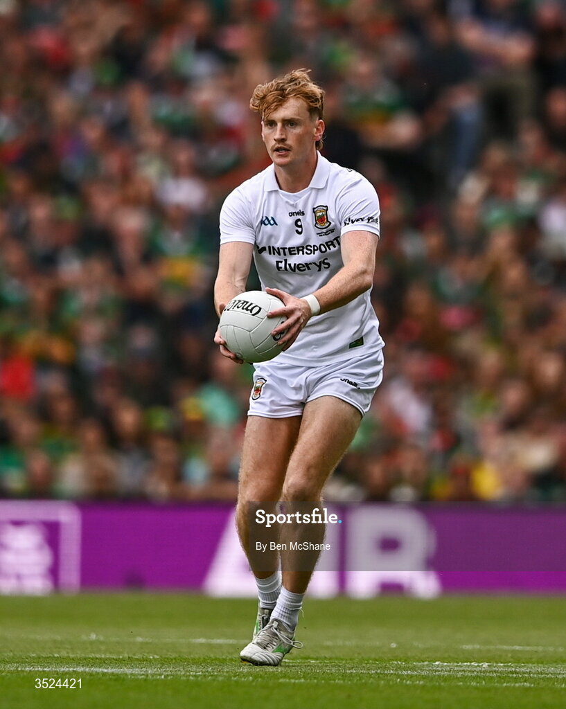 26 July 2026; Jack Carney of Mayo during the GAA Football All-Ireland Senior Championship final match between Kerry and Mayo at Croke Park in Dublin. Photo by Ben McShane/Sportsfile