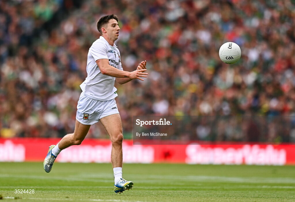 26 July 2026; Enda Hession of Mayo during the GAA Football All-Ireland Senior Championship final match between Kerry and Mayo at Croke Park in Dublin. Photo by Ben McShane/Sportsfile