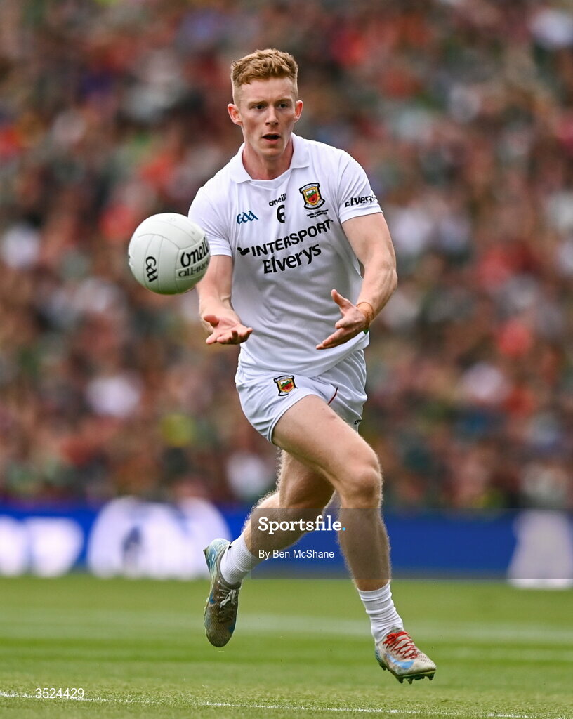 26 July 2026; David McBrien of Mayo during the GAA Football All-Ireland Senior Championship final match between Kerry and Mayo at Croke Park in Dublin. Photo by Ben McShane/Sportsfile