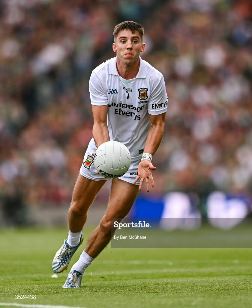 26 July 2026; Enda Hession of Mayo during the GAA Football All-Ireland Senior Championship final match between Kerry and Mayo at Croke Park in Dublin. Photo by Ben McShane/Sportsfile