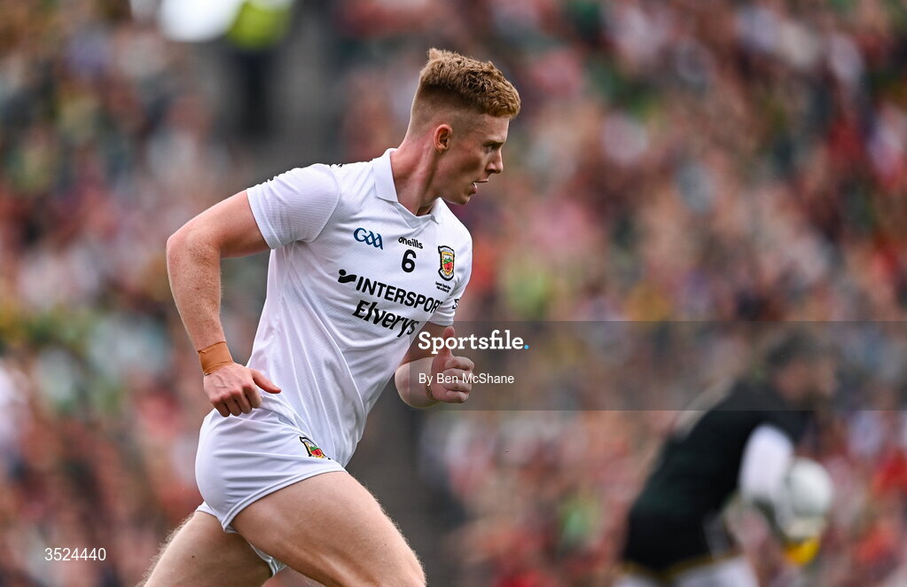 26 July 2026; David McBrien of Mayo during the GAA Football All-Ireland Senior Championship final match between Kerry and Mayo at Croke Park in Dublin. Photo by Ben McShane/Sportsfile