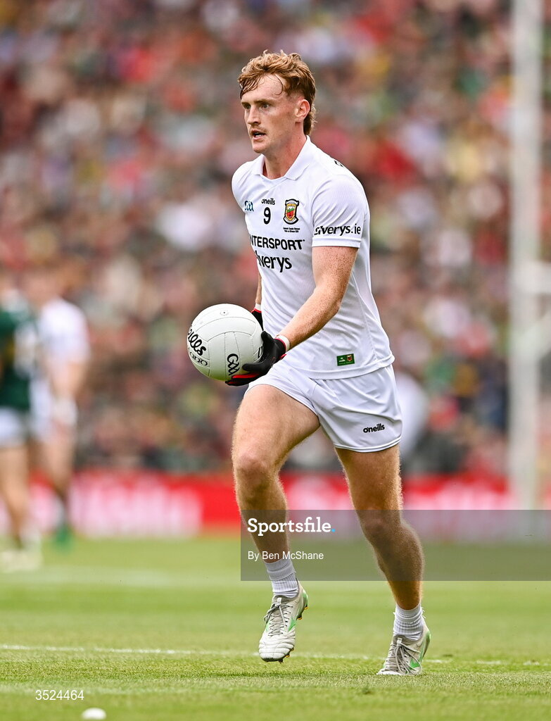 26 July 2026; Jack Carney of Mayo during the GAA Football All-Ireland Senior Championship final match between Kerry and Mayo at Croke Park in Dublin. Photo by Ben McShane/Sportsfile