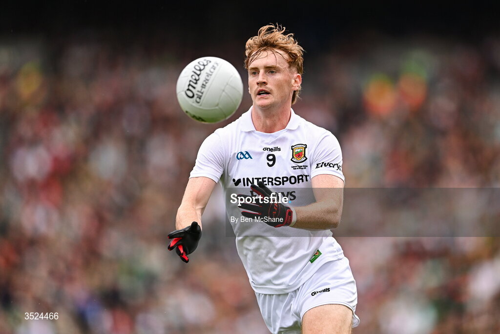 26 July 2026; Jack Carney of Mayo during the GAA Football All-Ireland Senior Championship final match between Kerry and Mayo at Croke Park in Dublin. Photo by Ben McShane/Sportsfile
