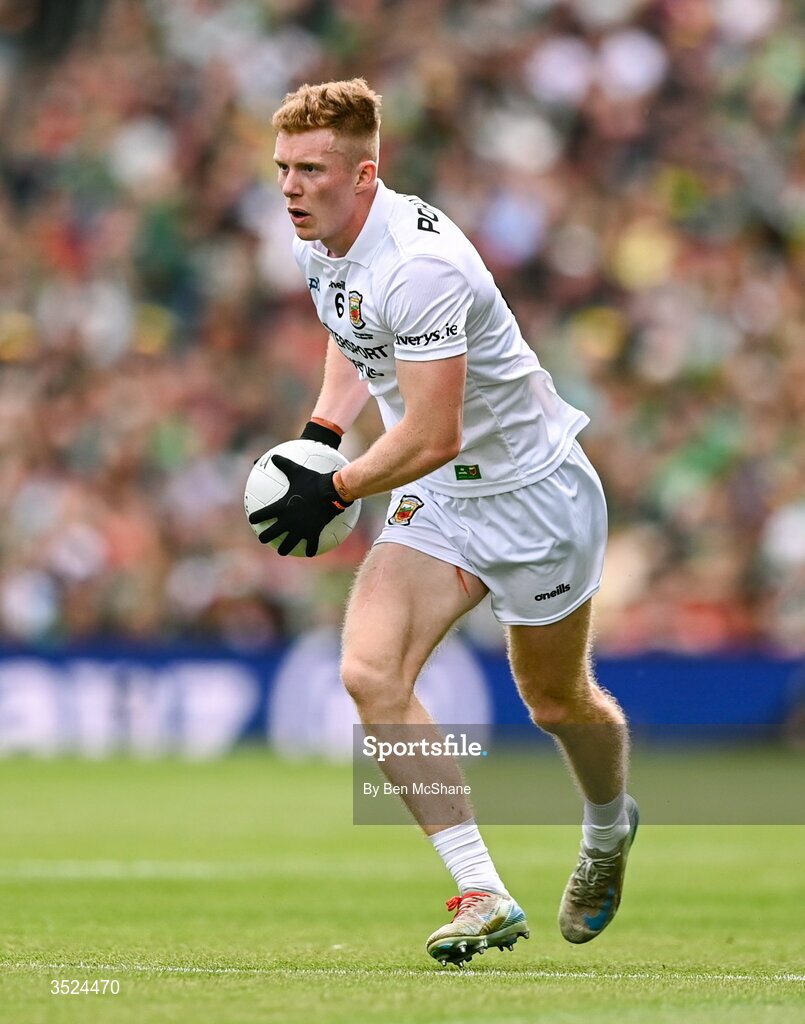 26 July 2026; David McBrien of Mayo during the GAA Football All-Ireland Senior Championship final match between Kerry and Mayo at Croke Park in Dublin. Photo by Ben McShane/Sportsfile