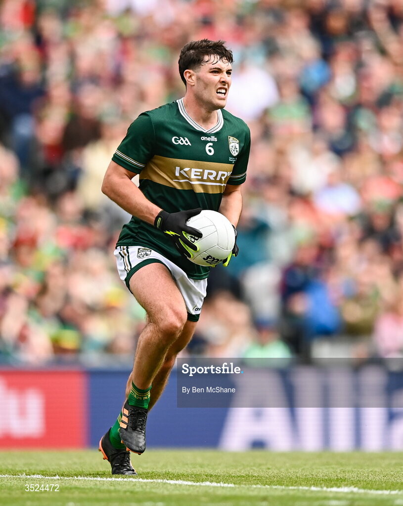 26 July 2026; Mike Breen of Kerry during the GAA Football All-Ireland Senior Championship final match between Kerry and Mayo at Croke Park in Dublin. Photo by Ben McShane/Sportsfile